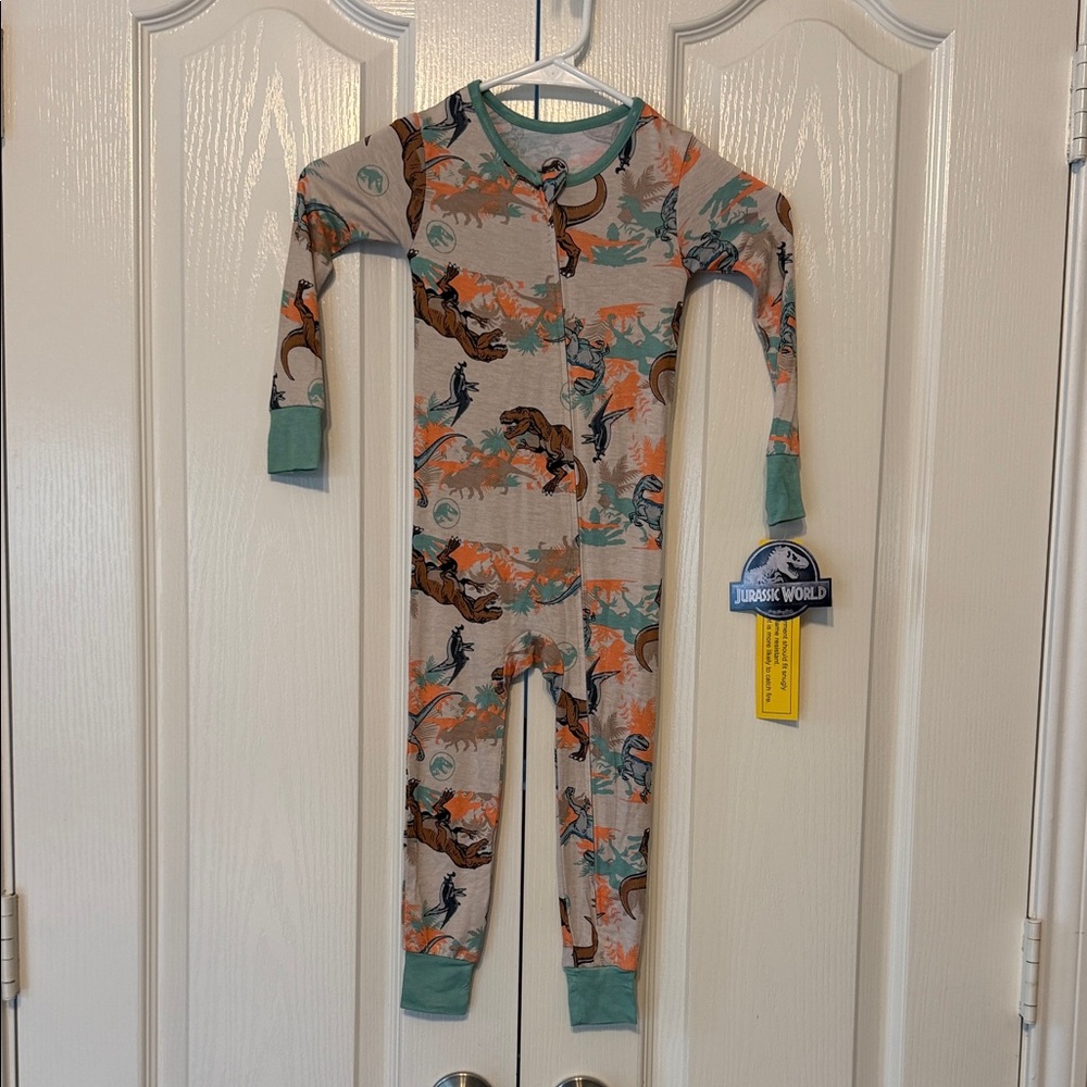 Jurassic World Toddler Kids One Piece Pajama - Multicolor Size 3T NWT